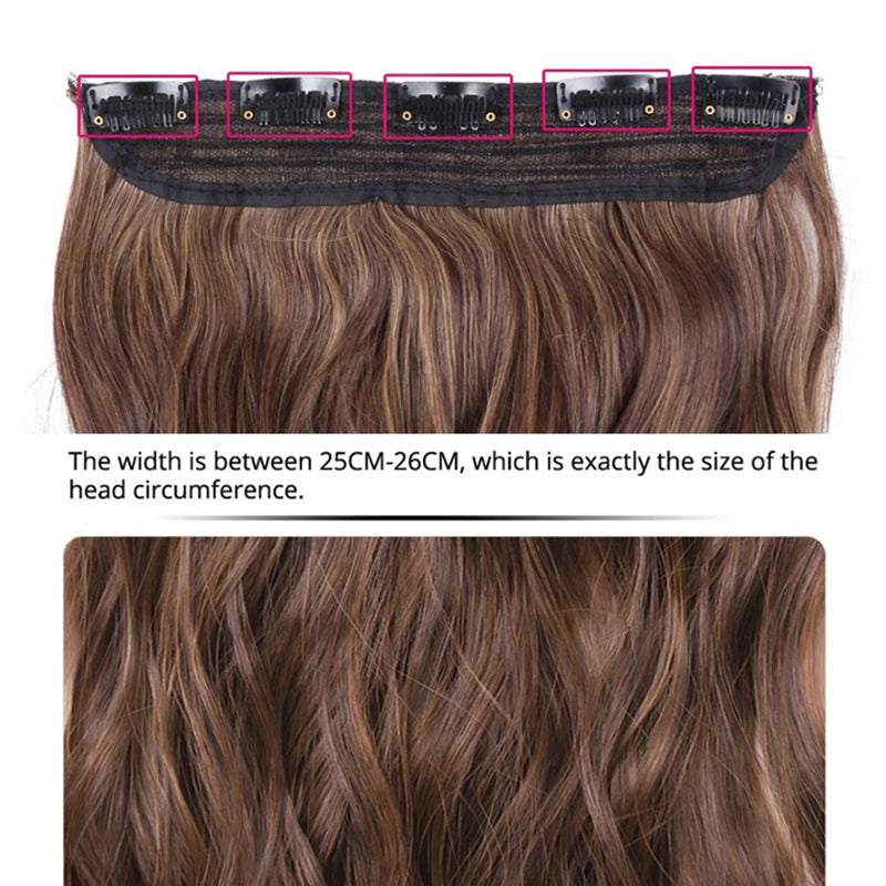 Women's Clip-In Ombre Hair Extensions 22 Inches Curly High-Temperature Fiber 5