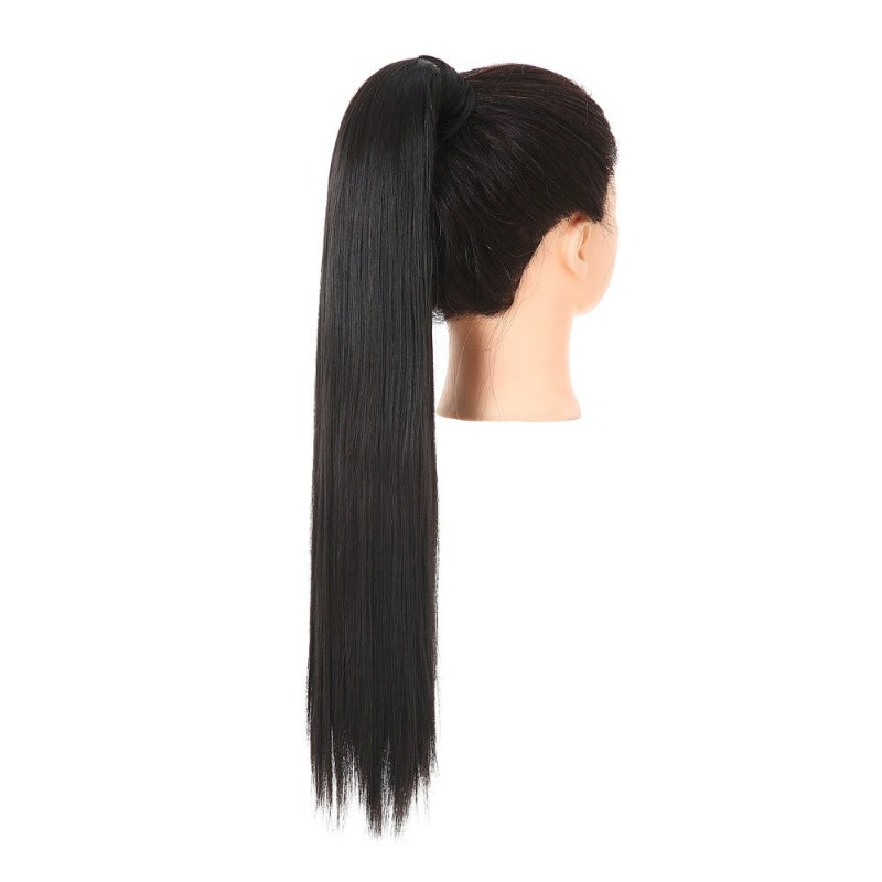 Women's Clip-In Ponytail Extension Brown High-Temperature Fiber 0