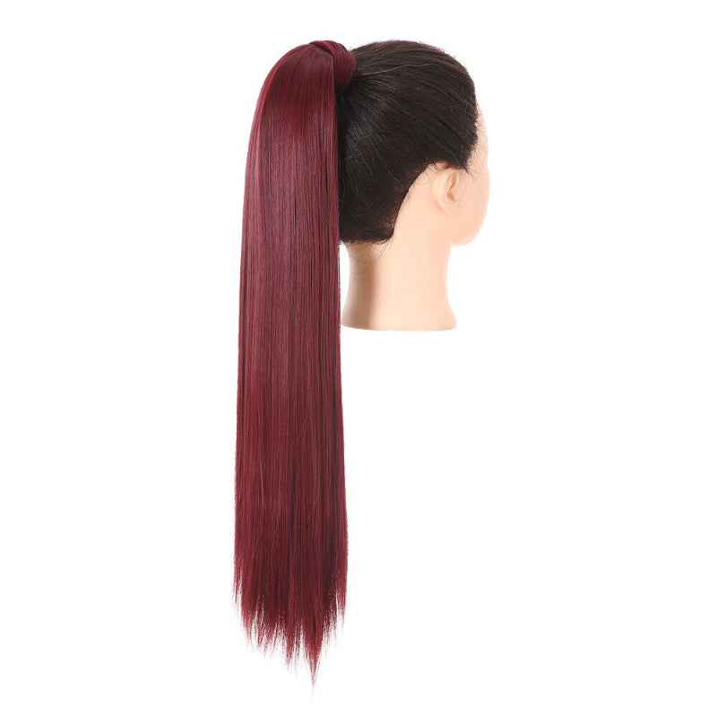 Women's Clip-In Ponytail Extension Brown High-Temperature Fiber 27