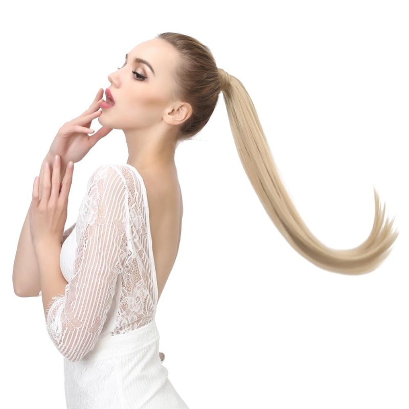 Women's Clip-In Ponytail Extension Brown High-Temperature Fiber 2