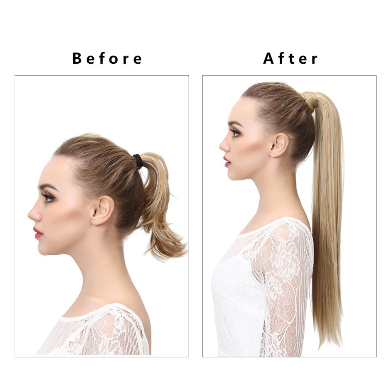 Women's Clip-In Ponytail Extension Brown High-Temperature Fiber 3