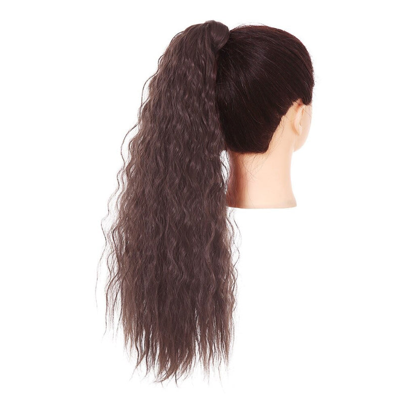 Women's Clip-In Ponytail Extension Kinky Curly 22 Inch High-Temperature Fiber 12