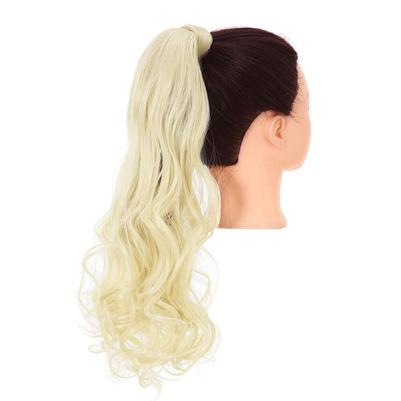 Women's Clip-In Ponytail Extension Kinky Curly 22 Inch High-Temperature Fiber 20