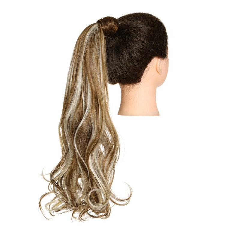 Women's Clip-In Ponytail Extension Kinky Curly 22 Inch High-Temperature Fiber 23