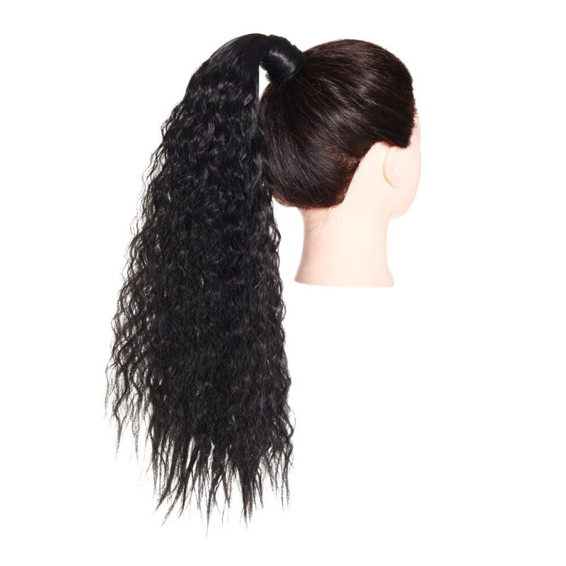 Women's Clip-In Ponytail Extension Kinky Curly 22 Inch High-Temperature Fiber 50