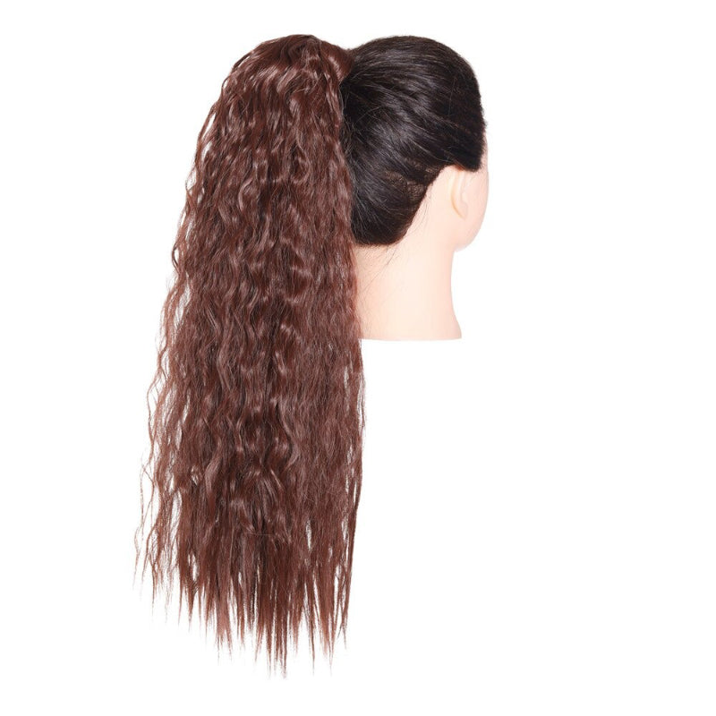 Women's Clip-In Ponytail Extension Kinky Curly 22 Inch High-Temperature Fiber 64