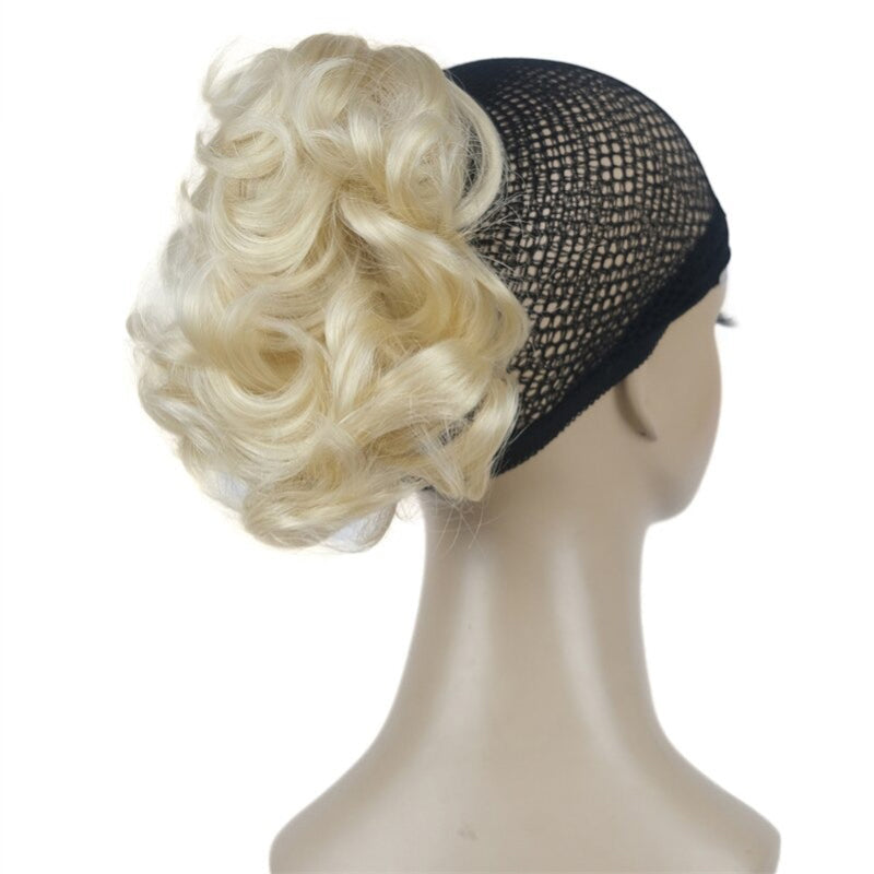 Women's Clip-On Hair Extensions Buns Natural Wave High-Temperature Fiber 11