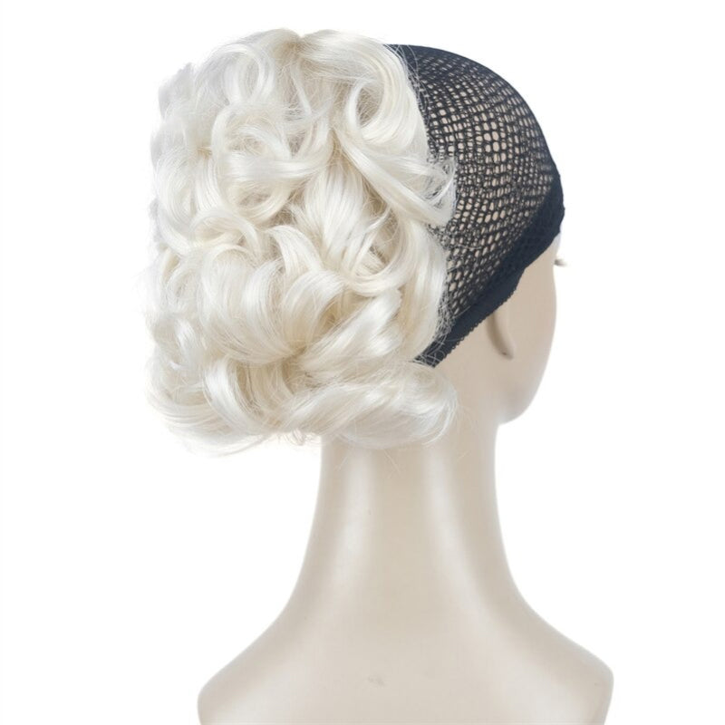 Women's Clip-On Hair Extensions Buns Natural Wave High-Temperature Fiber 12