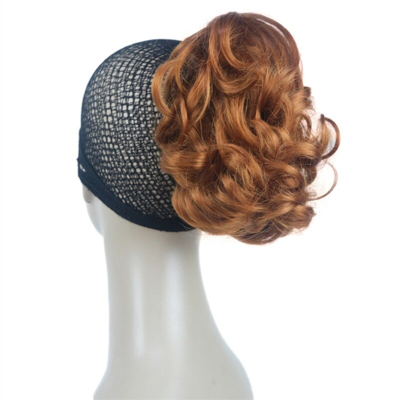 Women's Clip-On Hair Extensions Buns Natural Wave High-Temperature Fiber 13