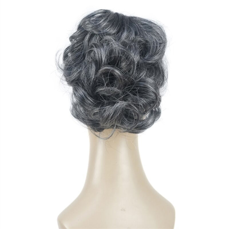 Women's Clip-On Hair Extensions Buns Natural Wave High-Temperature Fiber 15