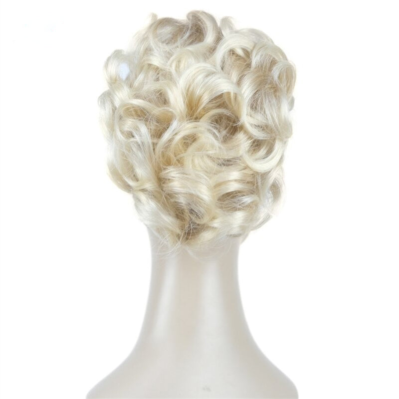 Women's Clip-On Hair Extensions Buns Natural Wave High-Temperature Fiber 16