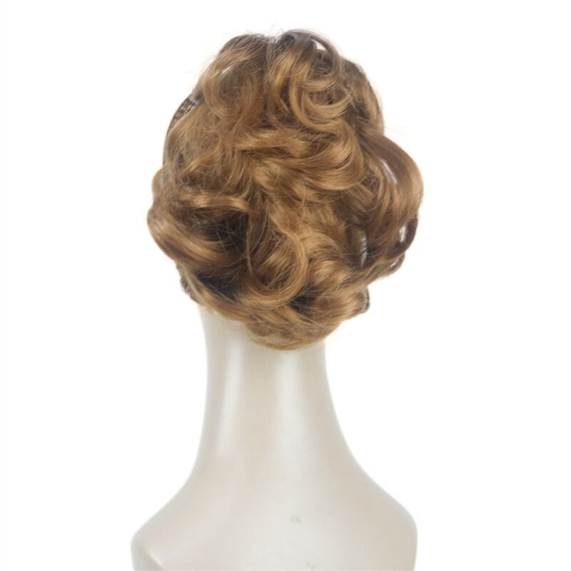 Women's Clip-On Hair Extensions Buns Natural Wave High-Temperature Fiber 18