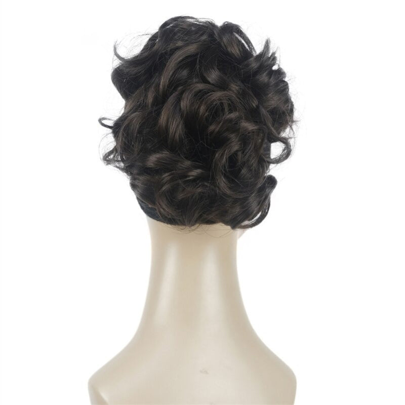 Women's Clip-On Hair Extensions Buns Natural Wave High-Temperature Fiber 19