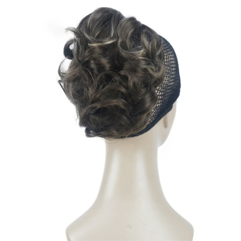 Women's Clip-On Hair Extensions Buns Natural Wave High-Temperature Fiber 24