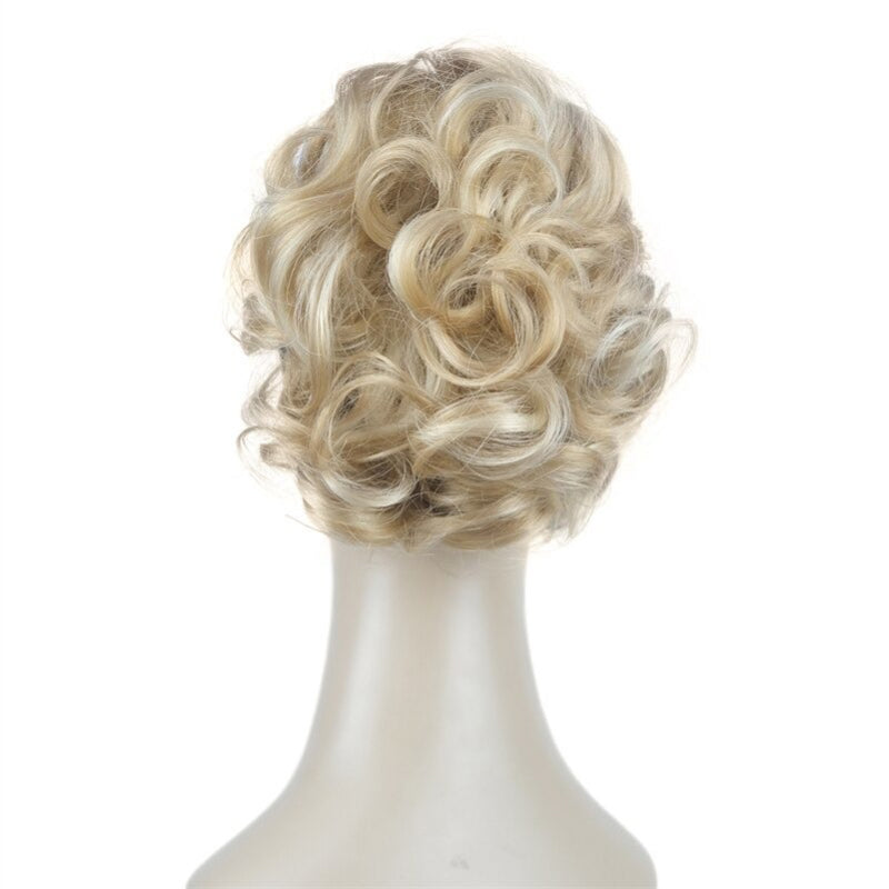 Women's Clip-On Hair Extensions Buns Natural Wave High-Temperature Fiber 27