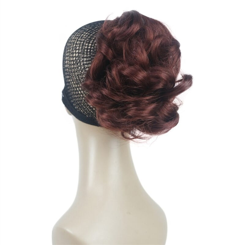 Women's Clip-On Hair Extensions Buns Natural Wave High-Temperature Fiber 30