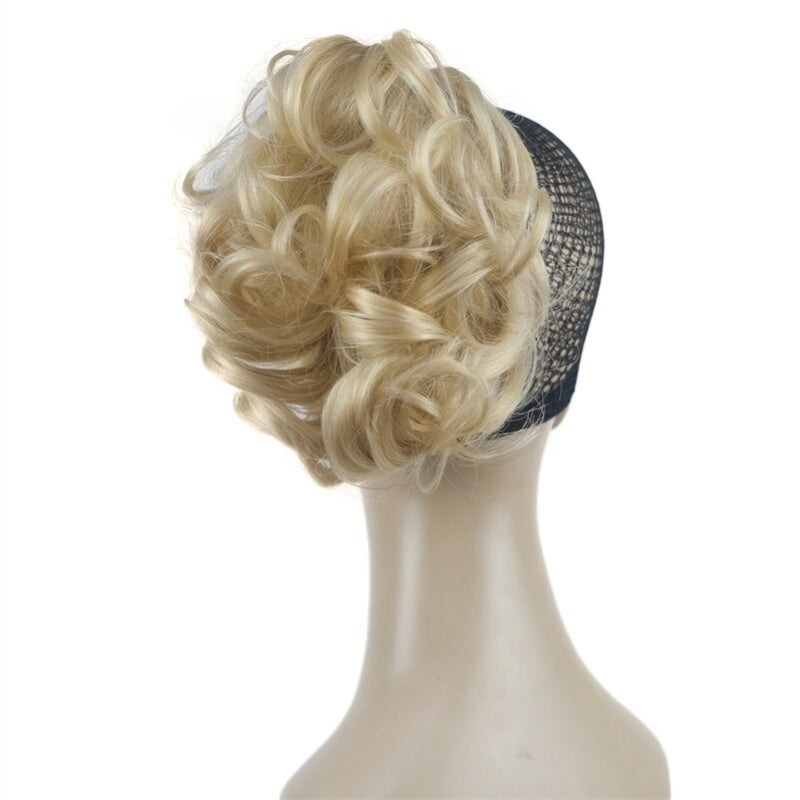 Women's Clip-On Hair Extensions Buns Natural Wave High-Temperature Fiber 40