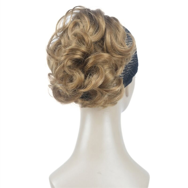 Women's Clip-On Hair Extensions Buns Natural Wave High-Temperature Fiber 42