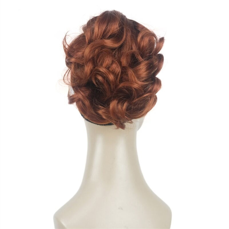 Women's Clip-On Hair Extensions Buns Natural Wave High-Temperature Fiber 44
