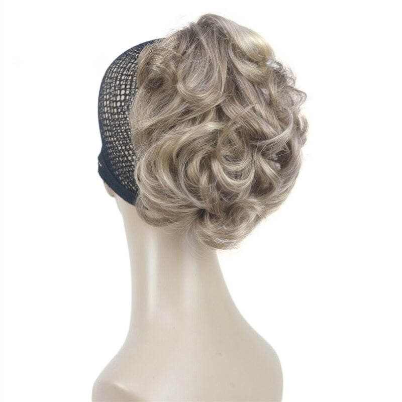 Women's Clip-On Hair Extensions Buns Natural Wave High-Temperature Fiber 46