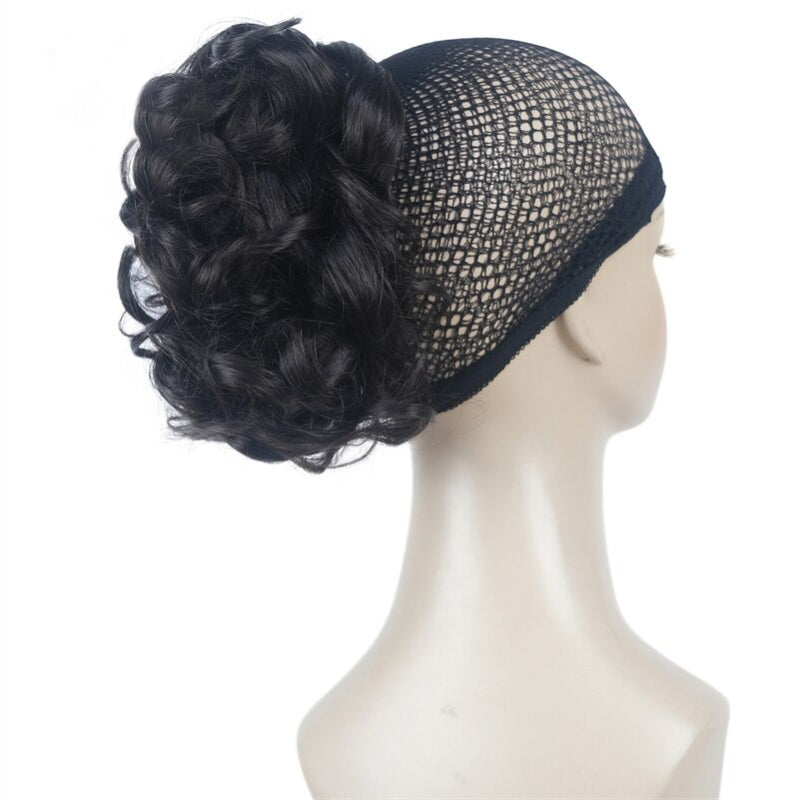 Women's Clip-On Hair Extensions Buns Natural Wave High-Temperature Fiber 48