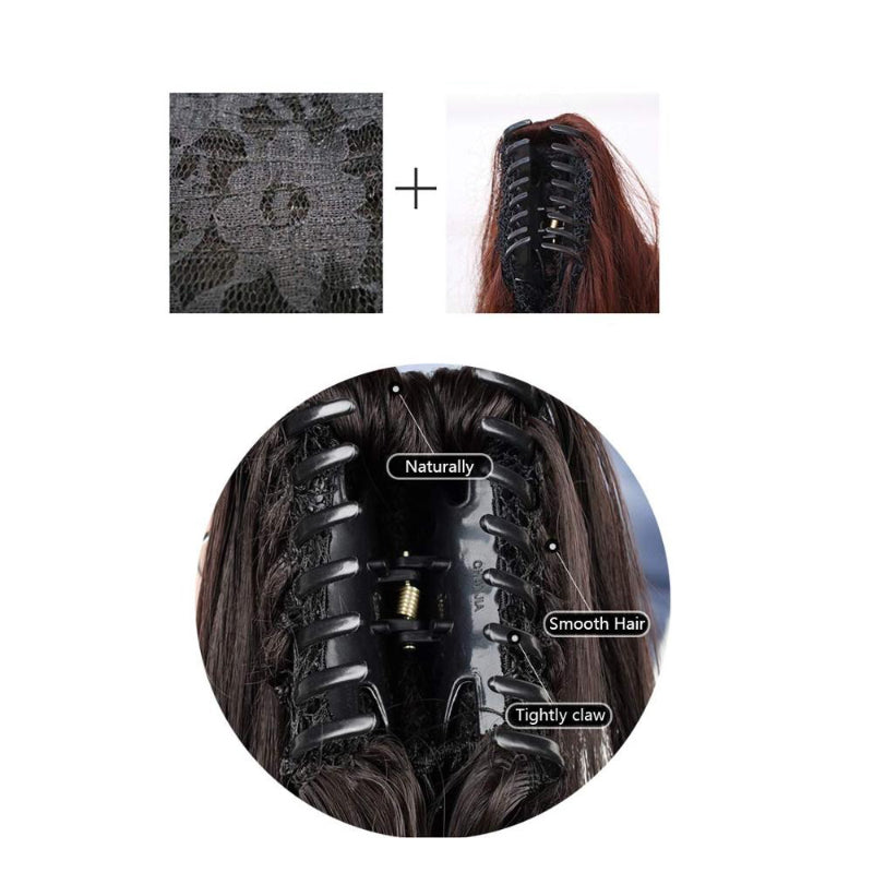 Women's Clip-in Hair Extension Long Wavy Ponytail High-Temperature Fiber 6