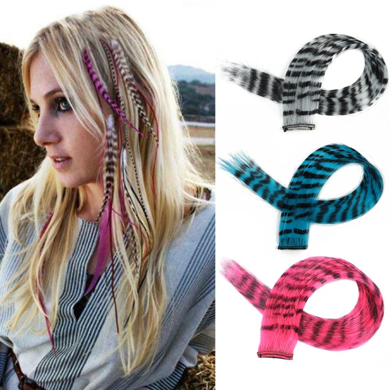 Women's Clip-in Hair Extensions 18 Inches Leopard Print High Temperature Fiber 1