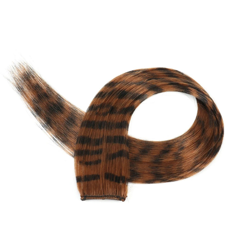Women's Clip-in Hair Extensions 18 Inches Leopard Print High Temperature Fiber 4