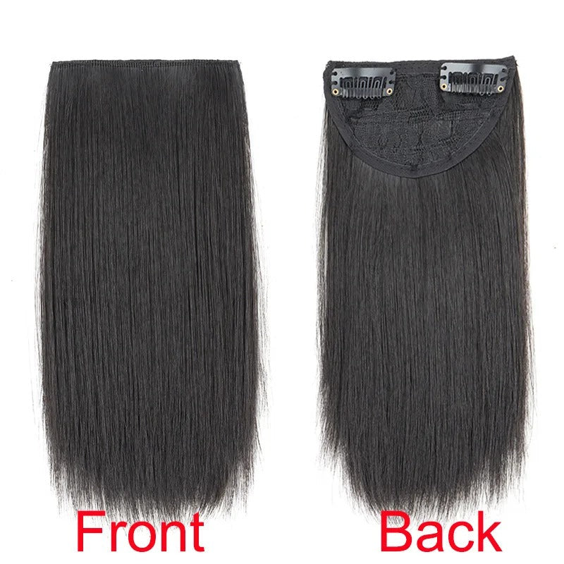 Women's Clip-in Hair Extensions Straight 6 Inches Synthetic Fiber 5