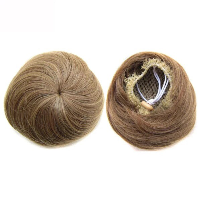 Women's Clip In Hair Bun Extension Adjustable Drawstring Synthetic Fiber 10