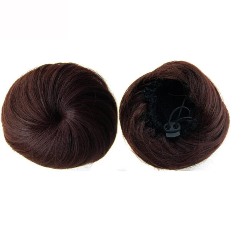Women's Clip In Hair Bun Extension Adjustable Drawstring Synthetic Fiber 11