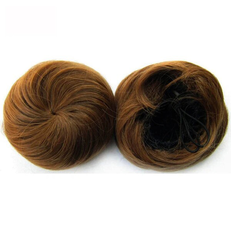 Women's Clip In Hair Bun Extension Adjustable Drawstring Synthetic Fiber 12
