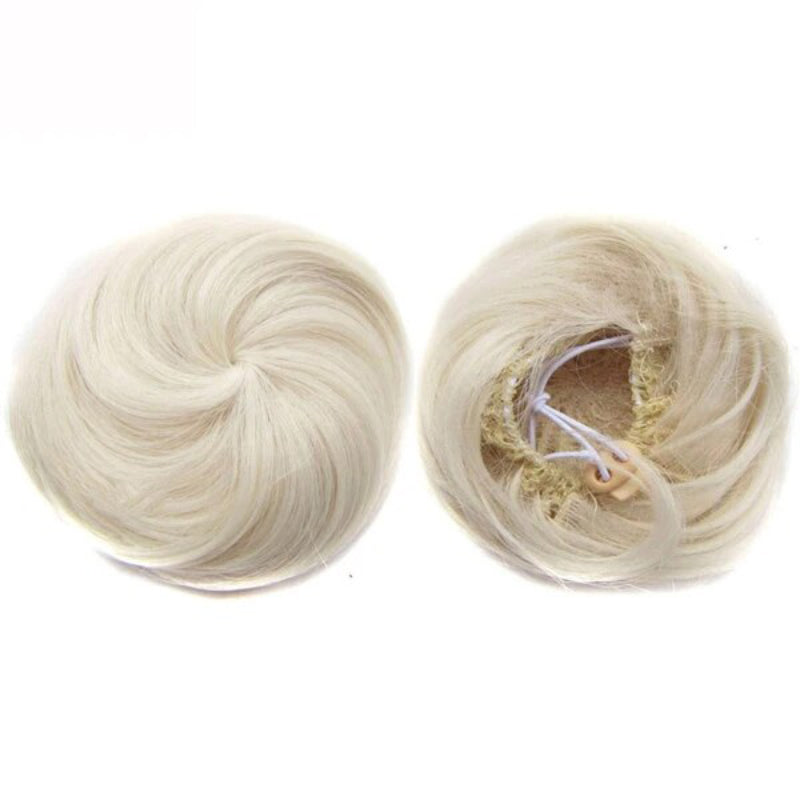 Women's Clip In Hair Bun Extension Adjustable Drawstring Synthetic Fiber 15