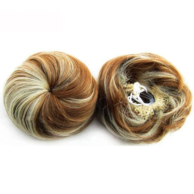 Women's Clip In Hair Bun Extension Adjustable Drawstring Synthetic Fiber 16