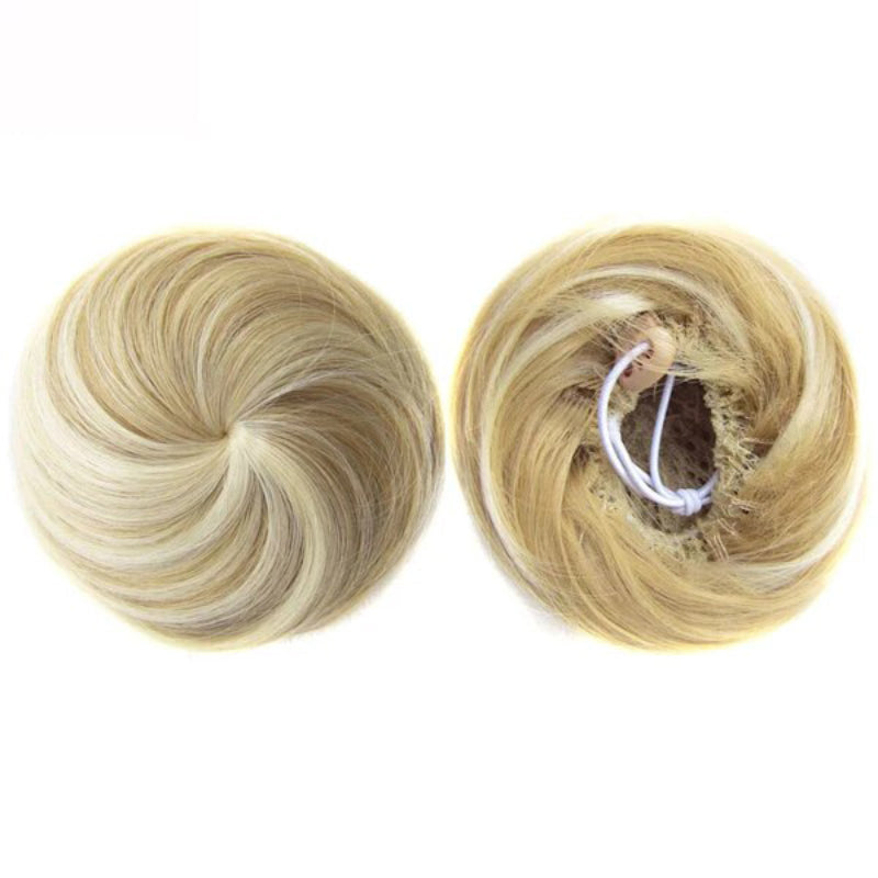Women's Clip In Hair Bun Extension Adjustable Drawstring Synthetic Fiber 18