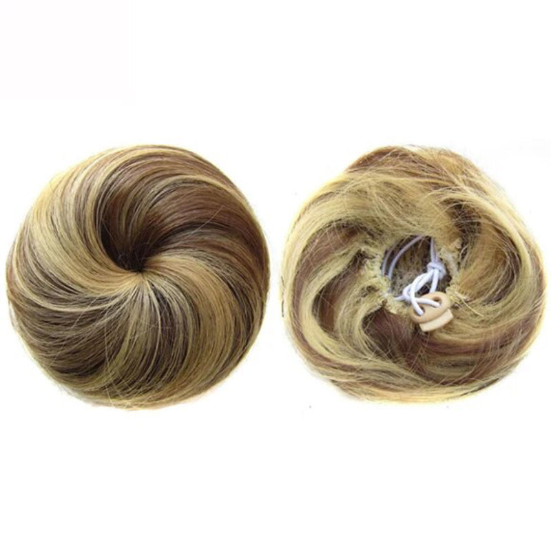 Women's Clip In Hair Bun Extension Adjustable Drawstring Synthetic Fiber 6