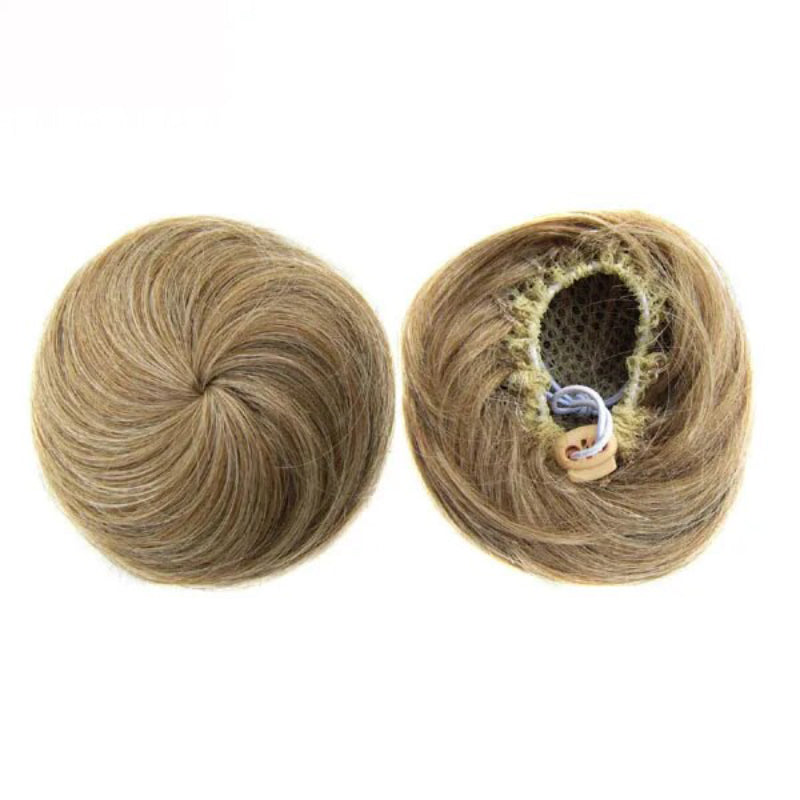 Women's Clip In Hair Bun Extension Adjustable Drawstring Synthetic Fiber 8