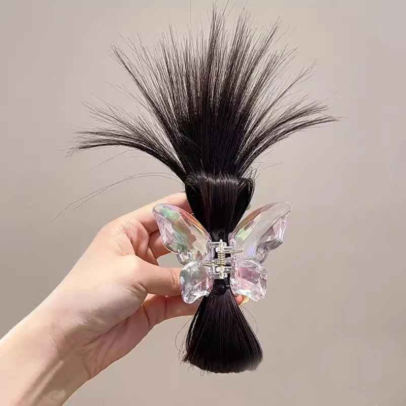 Women's Clip In Ponytail Extension Brown Polyester 9