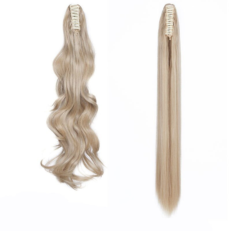 Women's Clip In Ponytail Extension Straight Wavy High-Temperature Fiber 10