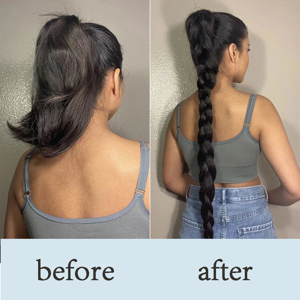 Women's Clip In Ponytail Extensions 24 Inch Synthetic Twist Braid 3