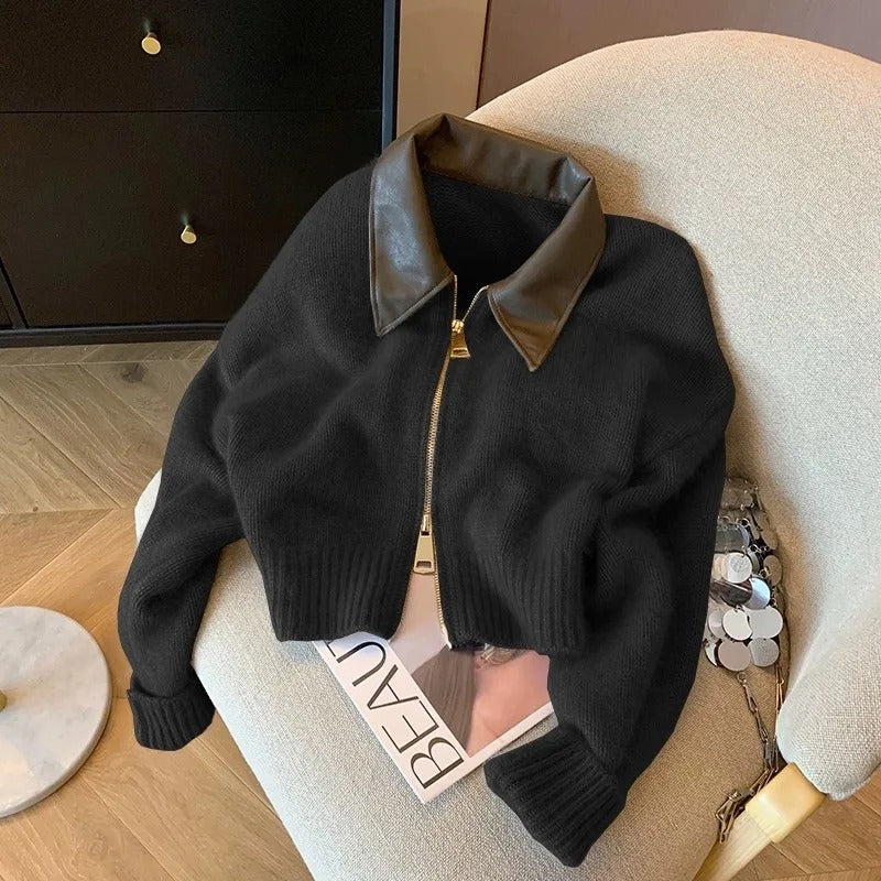 Women's Cozy Zippered Long Sleeve Winter Cardigan Sweater 4