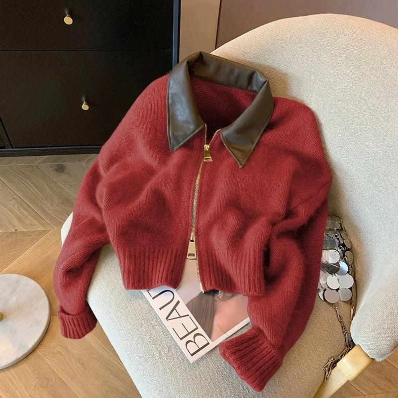 Women's Cozy Zippered Long Sleeve Winter Cardigan Sweater 6