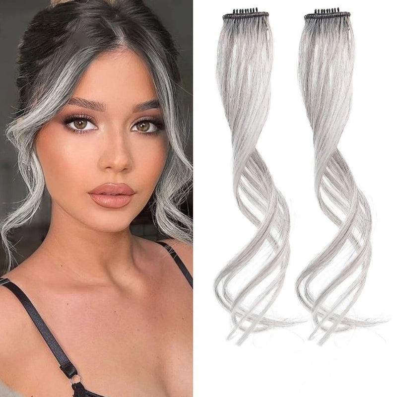 Women's Curly Clip-In Fringe Bangs Hair Extension Brown Synthetic 2