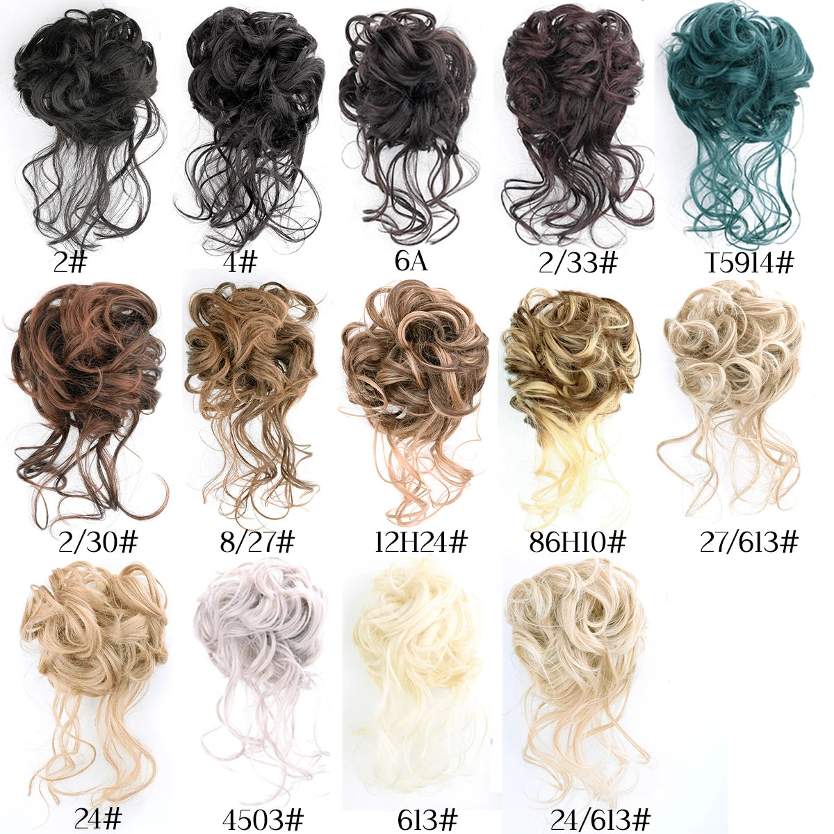 Women's Curly Hair Extensions 10 inches Synthetic Clip In Natural Look 2