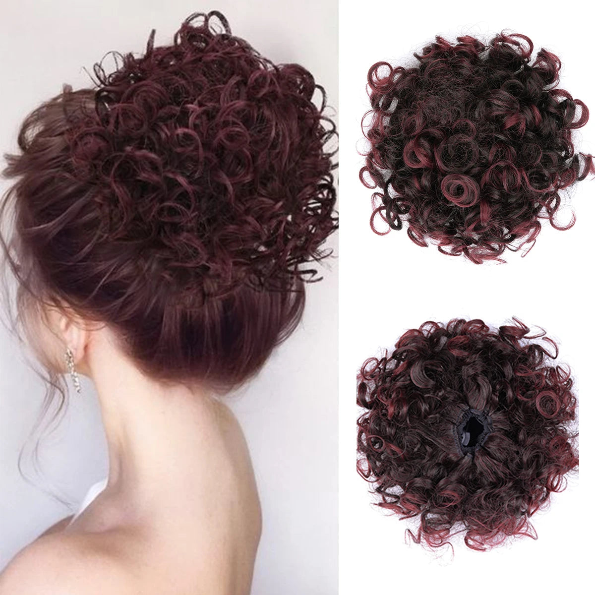 Women's Curly Hair Extensions 10 inches Synthetic Clip In Natural Look 24