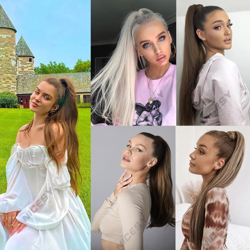 Women's Curly Hair Extensions 22 Inch High-Temperature Fiber 2