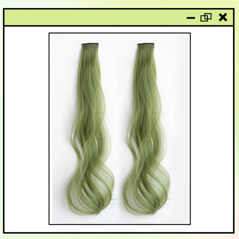 Women's Curly Hair Extensions Brown 20 High Temperature Fiber 0