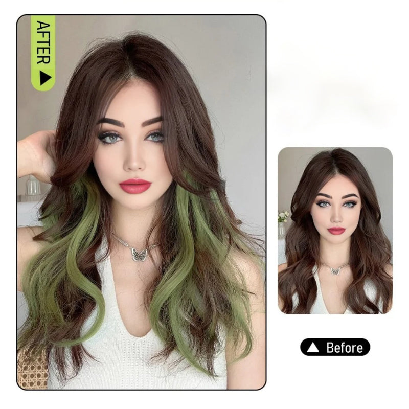 Women's Curly Hair Extensions Brown 20 High Temperature Fiber 2