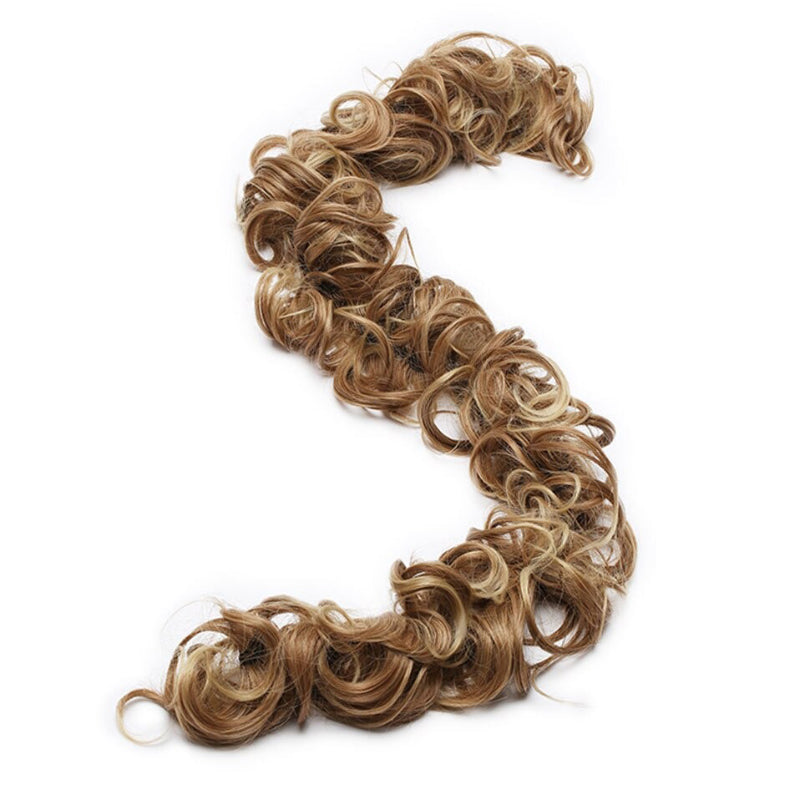 Women's Curly Hair Extensions Brown High-Temperature Fiber 12