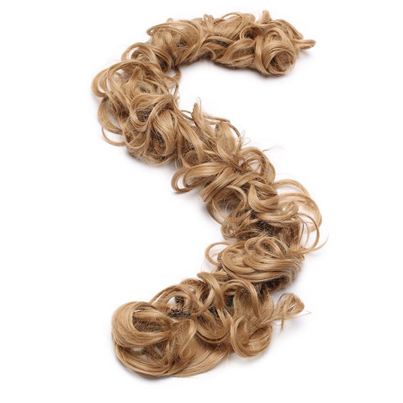 Women's Curly Hair Extensions Brown High-Temperature Fiber 15